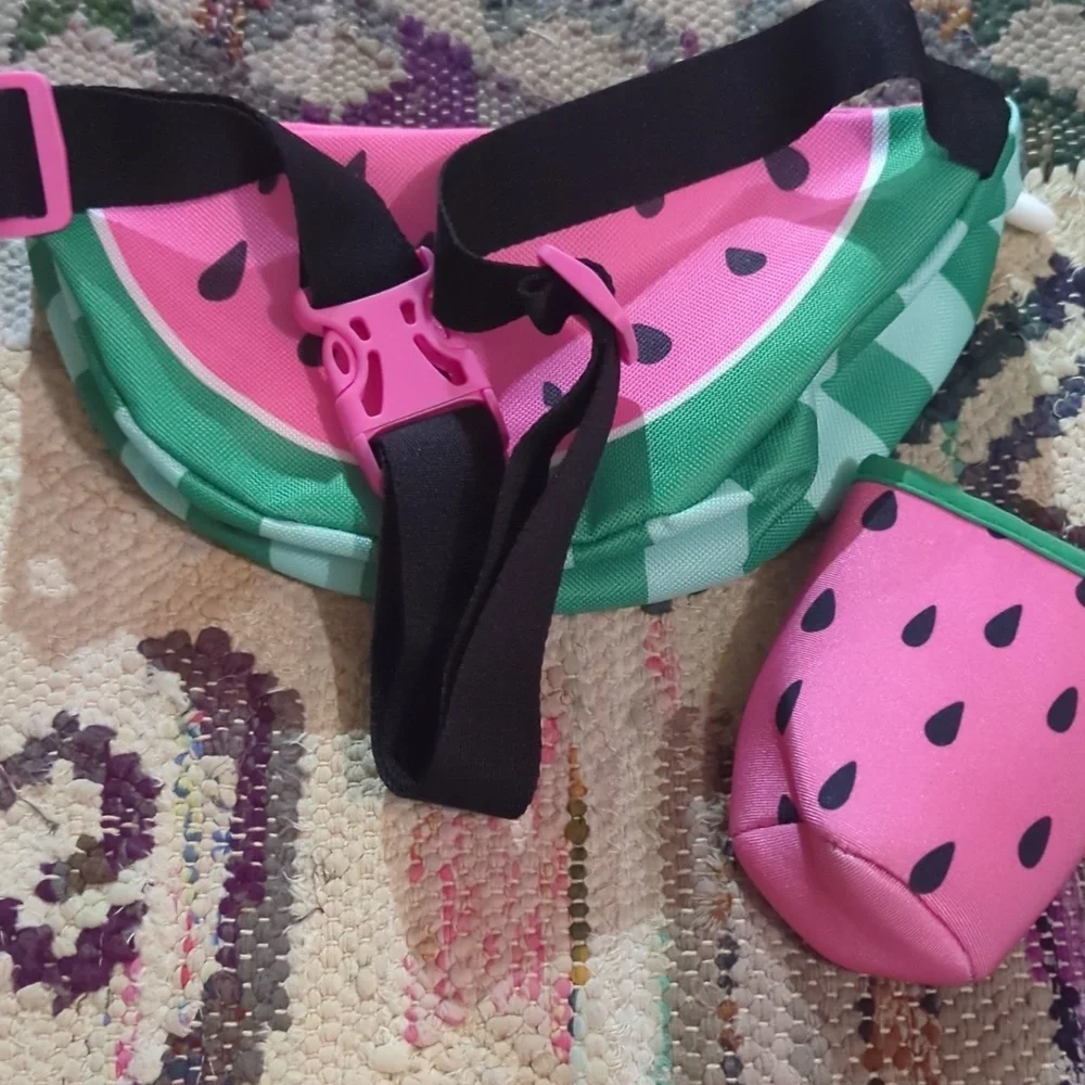 🍉 Breast Cancer Awareness Pink Ribbon Watermelon Fanny Pack Fun Pack!!!! - Picture 3 of 11
